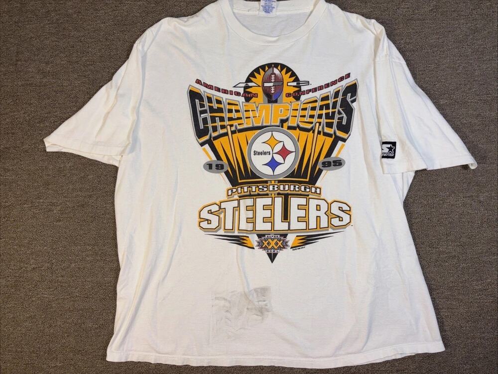 Vintage 1996 Pittsburgh Steelers AFC Champions T-shirt Single Stitch XXL